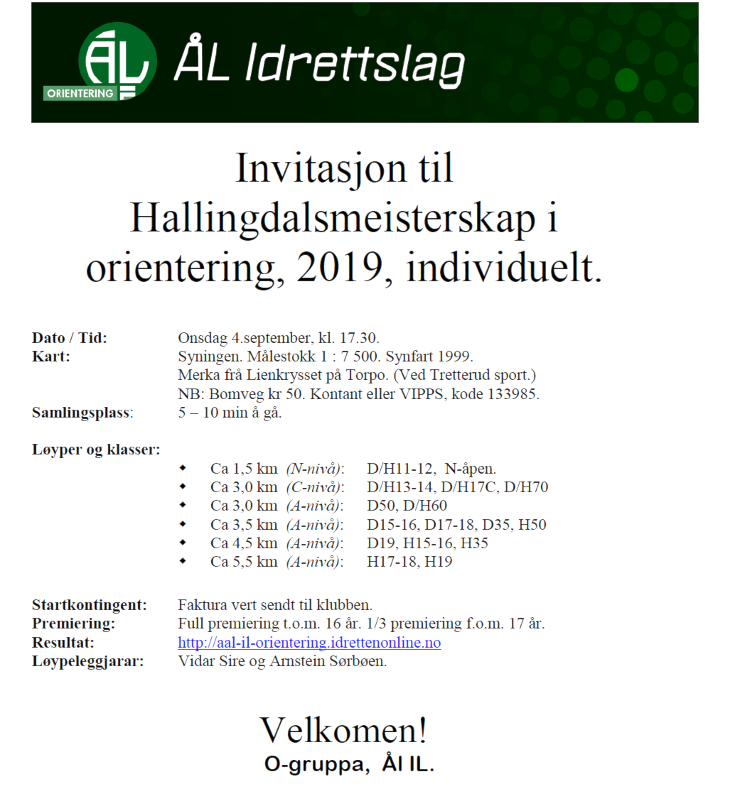 Velkommen til HM individuelt 2019